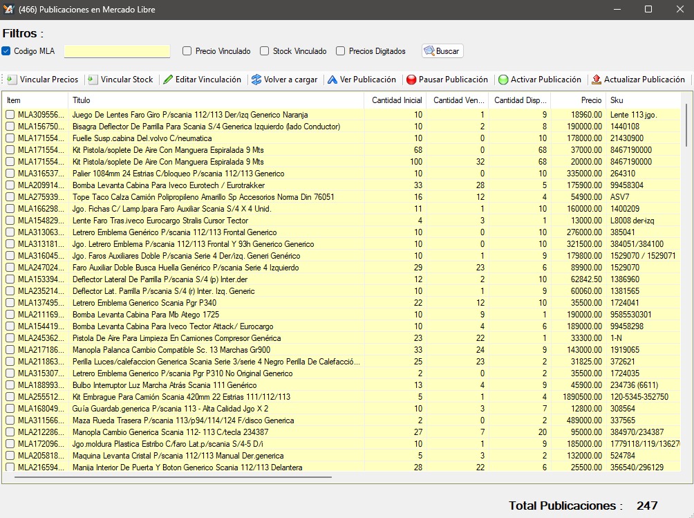Módulo de Mercado Libre integrado con AguilaSoft
